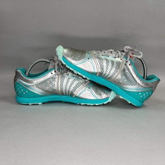 New Balance 110 Trail Running Shoes Women's Size 9.5 Silver & Turquoise Sneakers - Picture 8 of 12